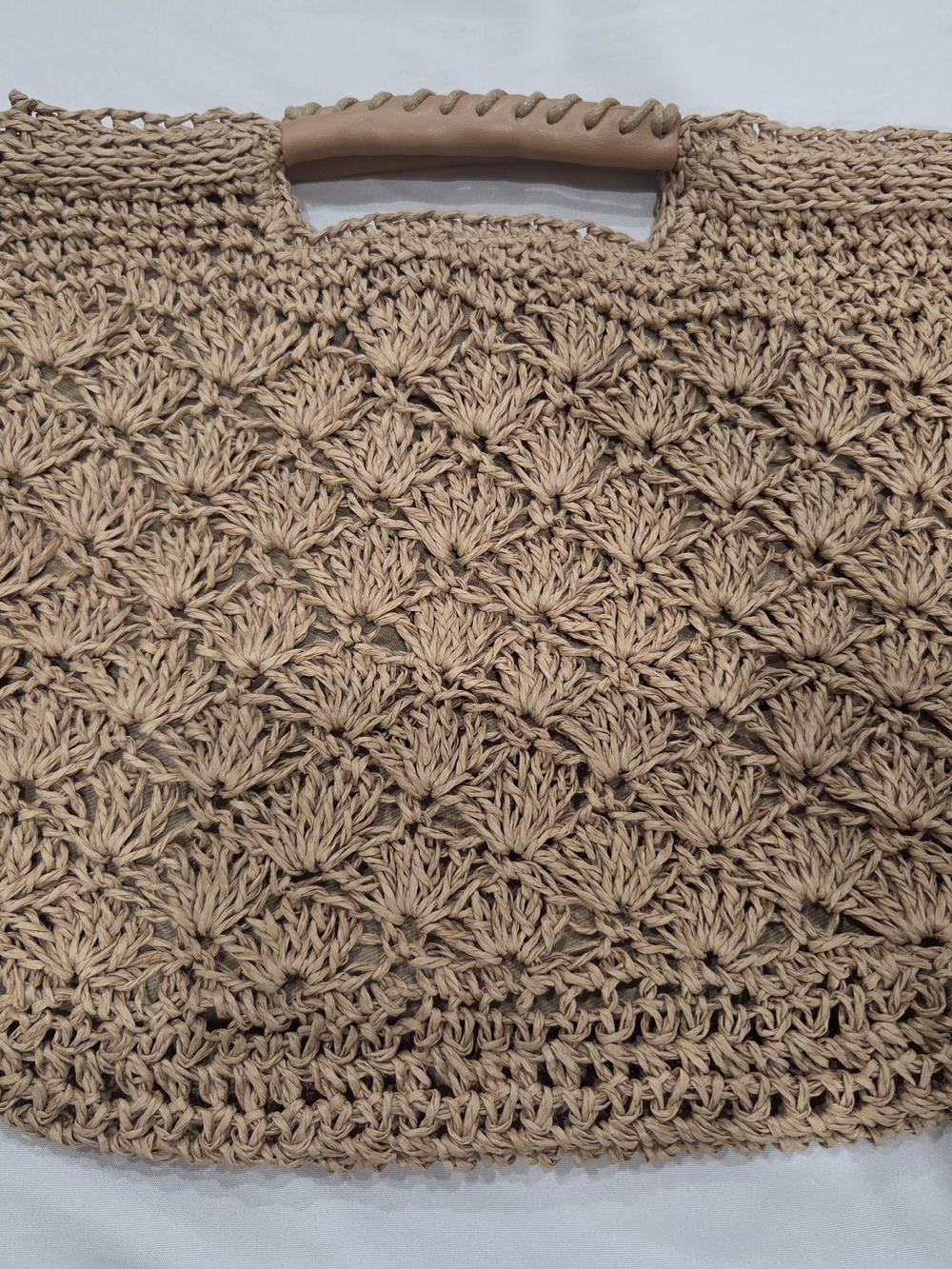 Banana Republic Woven Crochet Clutch in Beige Tan